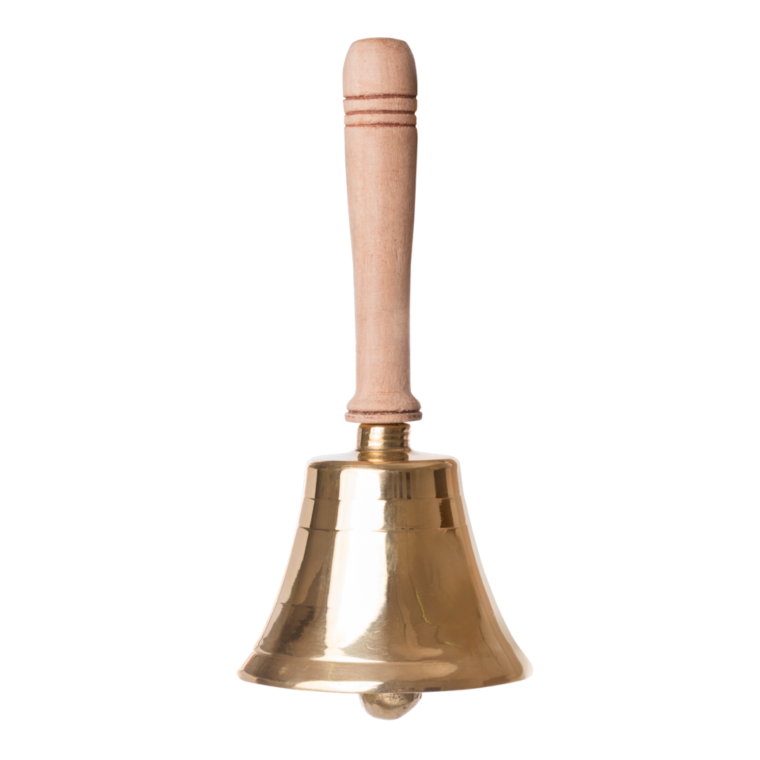 School Bell with Wooden Handle