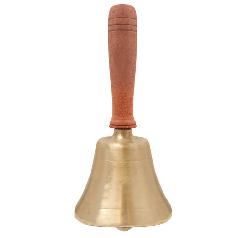 School Bell with Wooden Handle