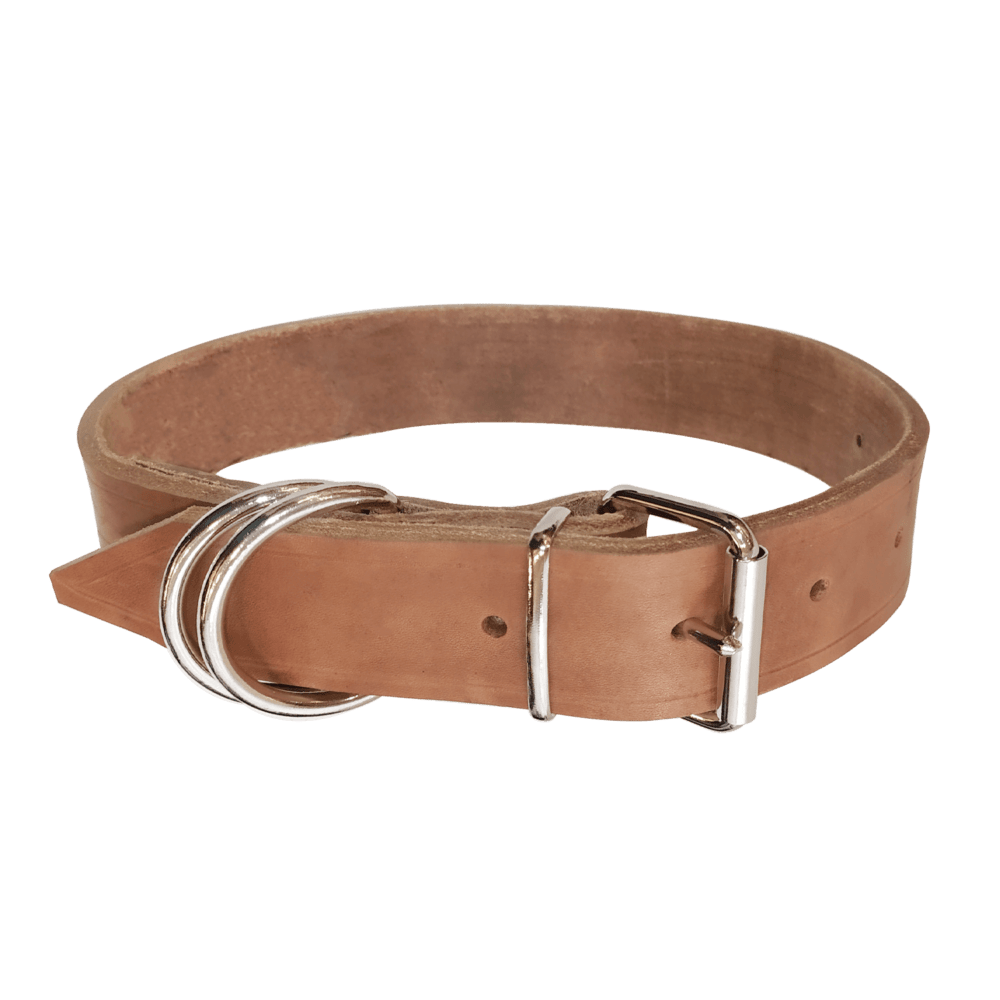 Leather dog collar 4 cm
