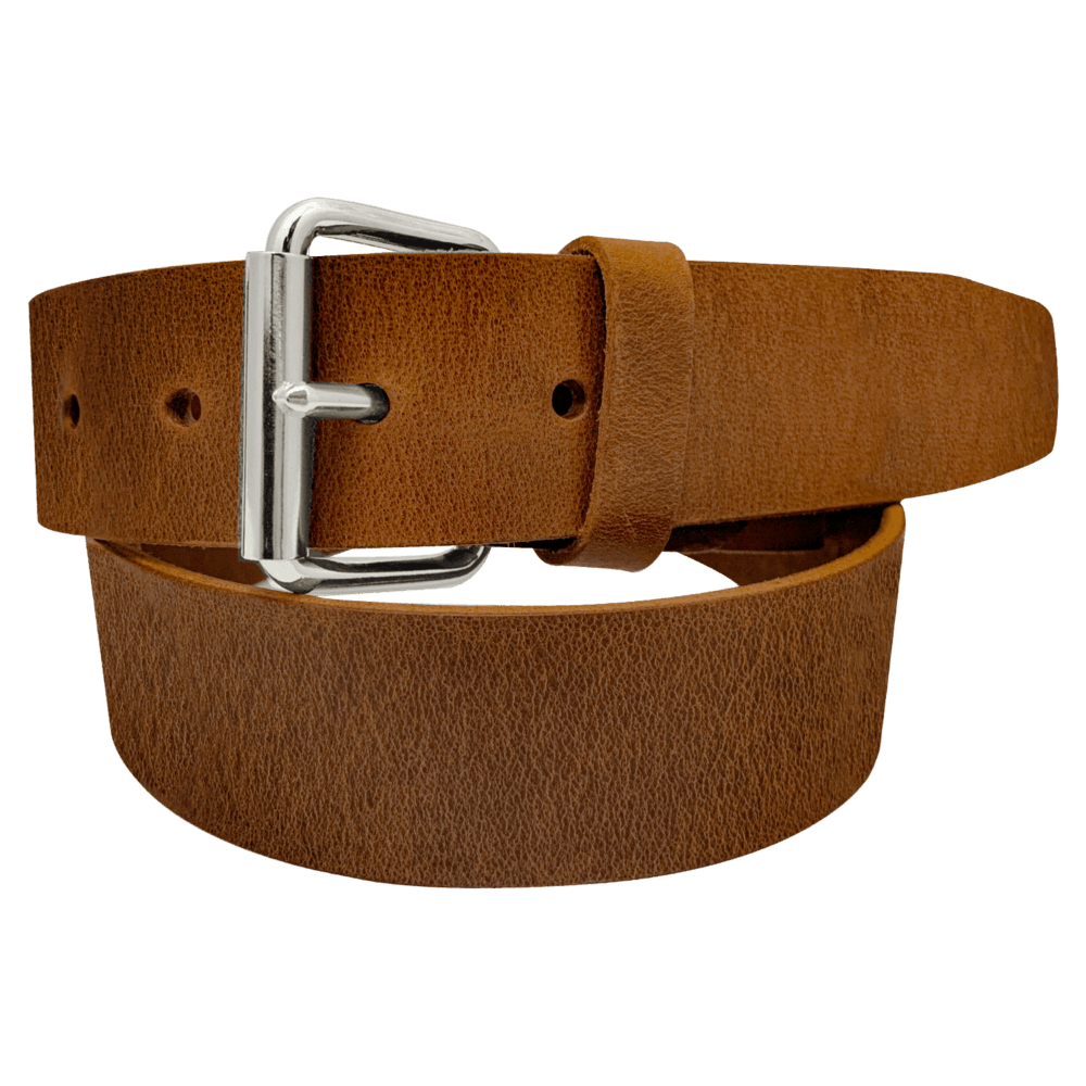 Leather Belt with inox buckle 4cm